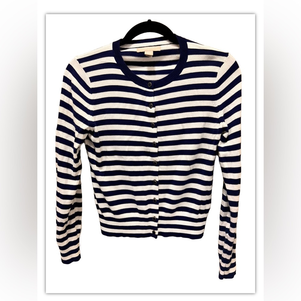 Banana Republic Women’s Navy/ White Sweater Button Down SP